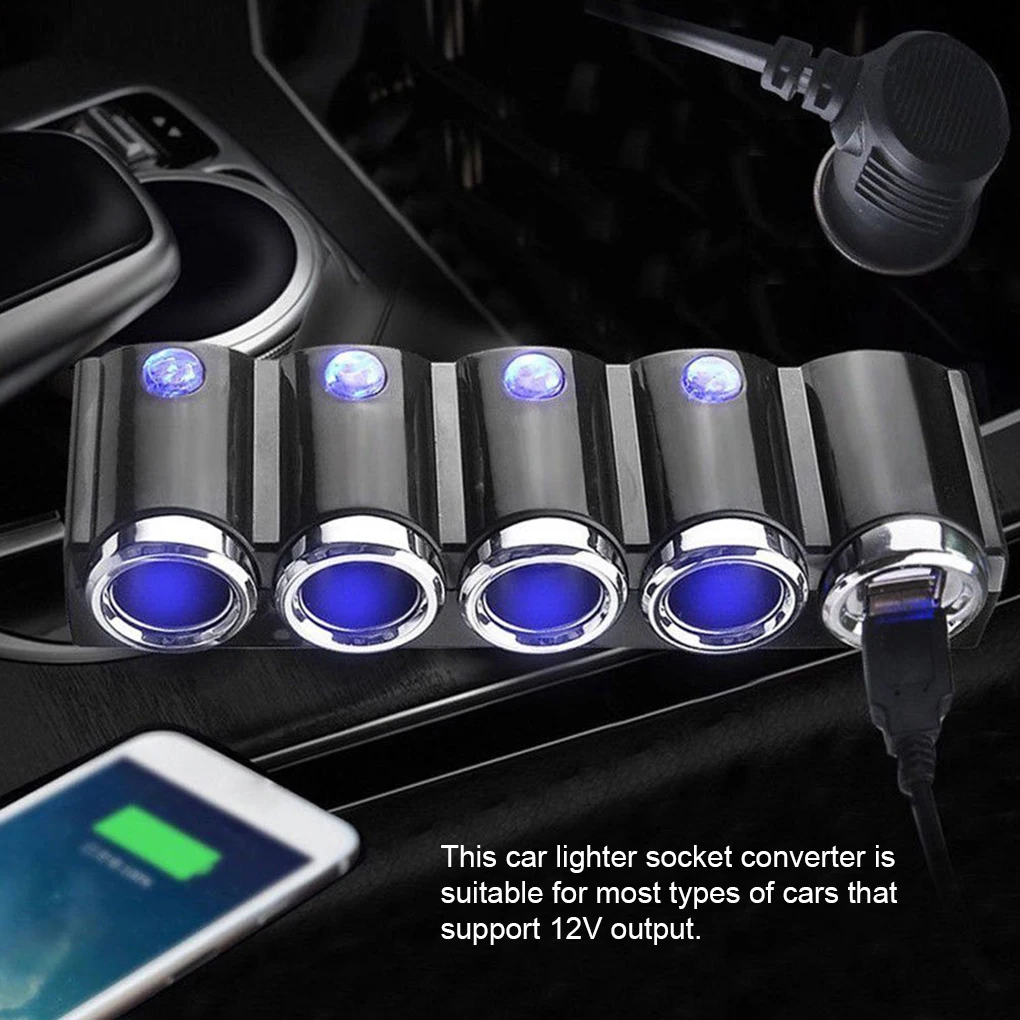 

Car Lighter Dual USB Ports Adapter Charger Socket Splitter Accessory