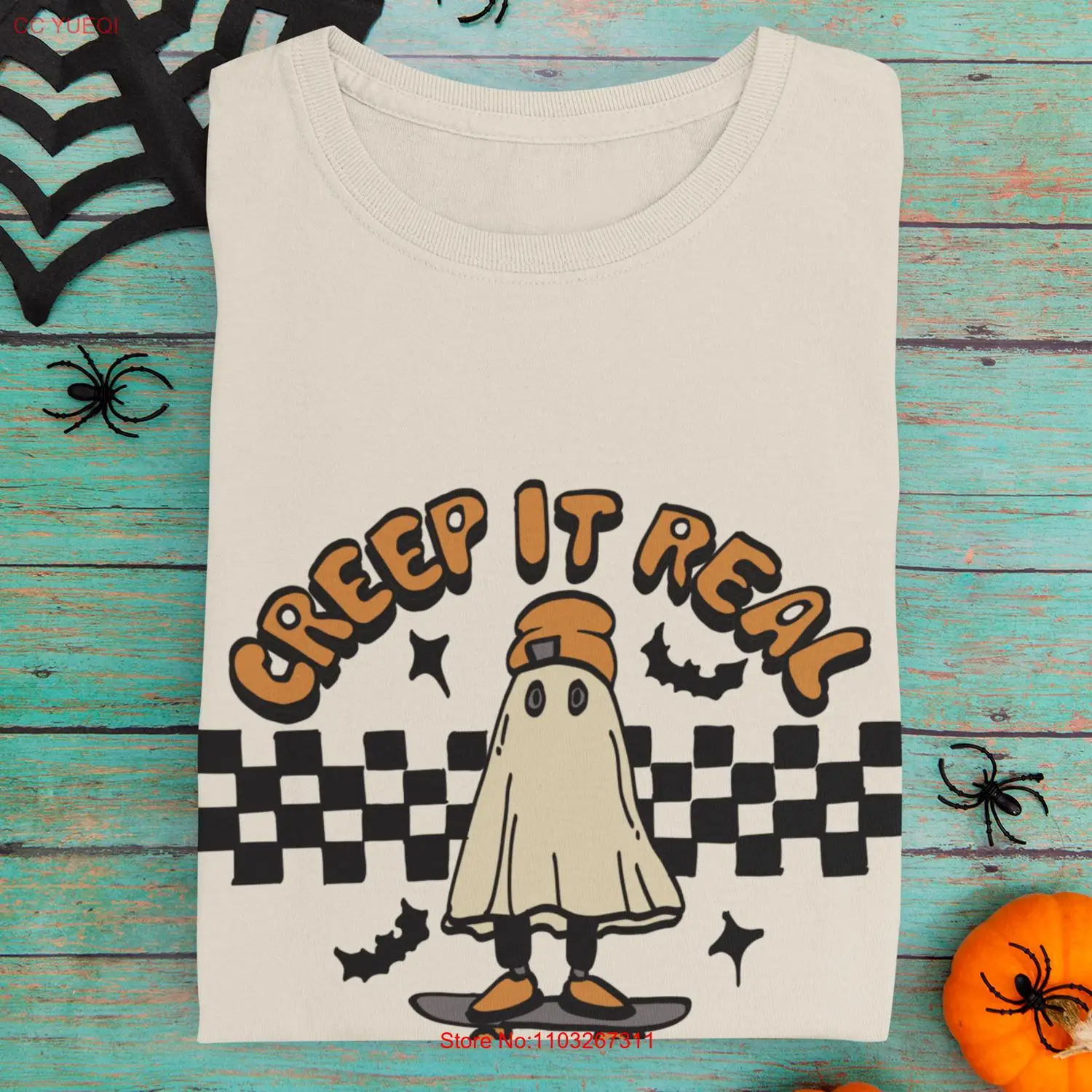 Футболка на Хэллоуин футболка-бу жуткий скейтборд призрак подарок