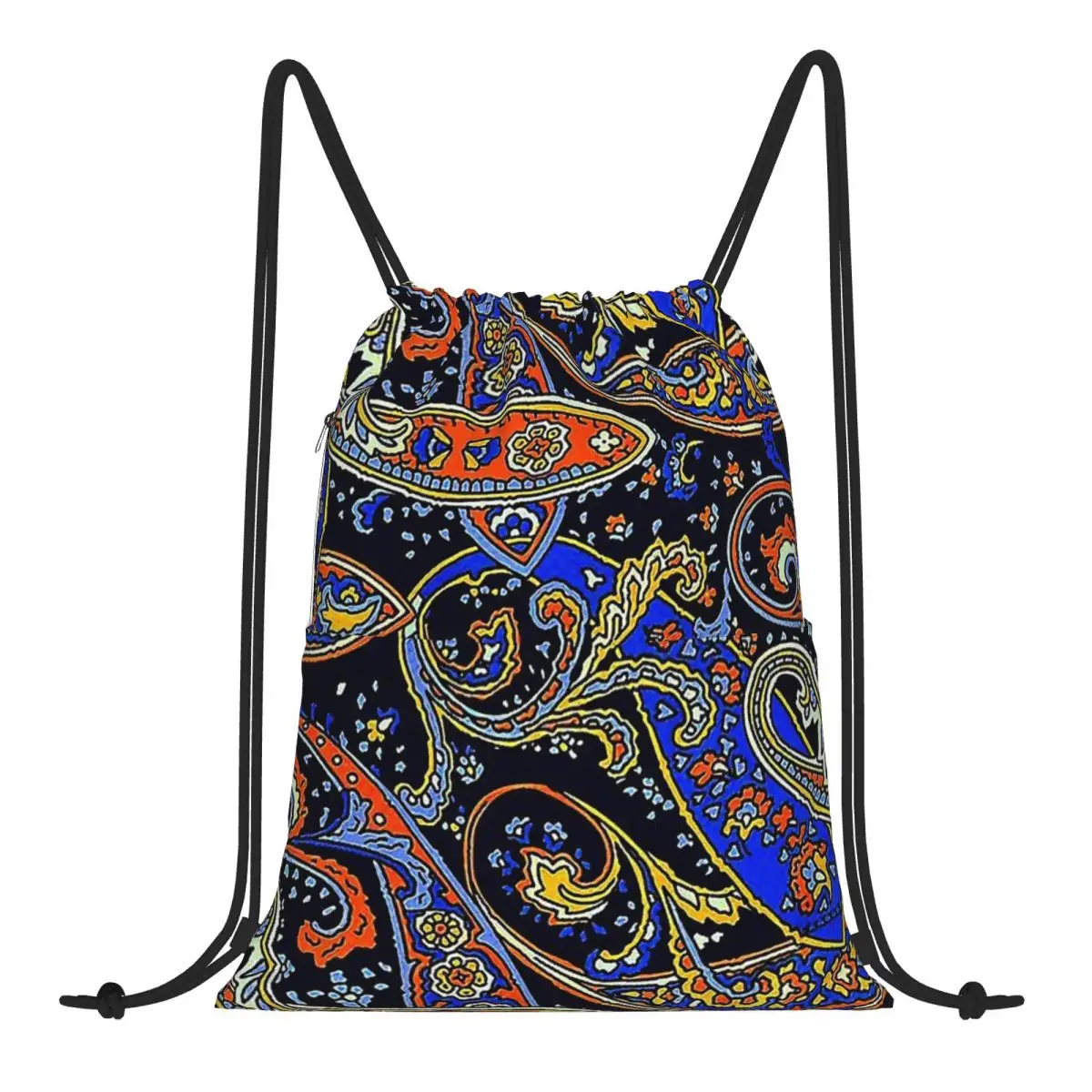 

Cool Paisley Pattern Bohemia Hippie Cosplay Backpack Girls Hiking Rucksack Sholder Drawstring Shopping Bags