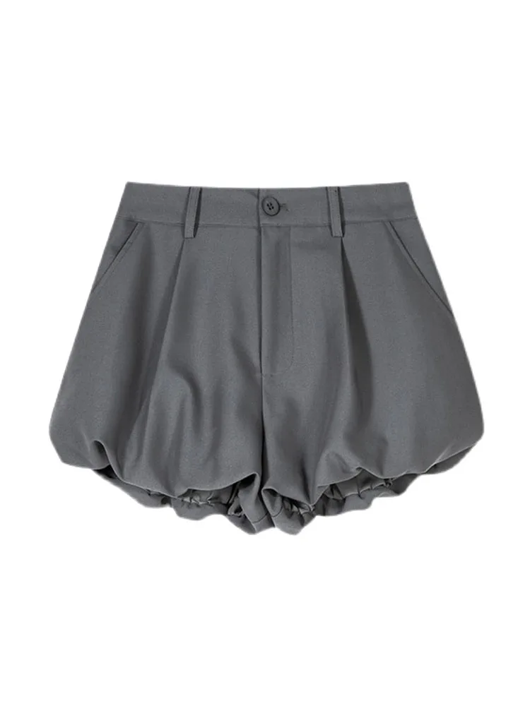 Шорты женские однотонные с завышенной талией офисные модные Клубная одежда в