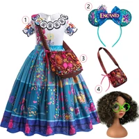 disney girls encanto costume princess dress suit charm for girls cosplay mirabel carnival birthday party christmas clothes
