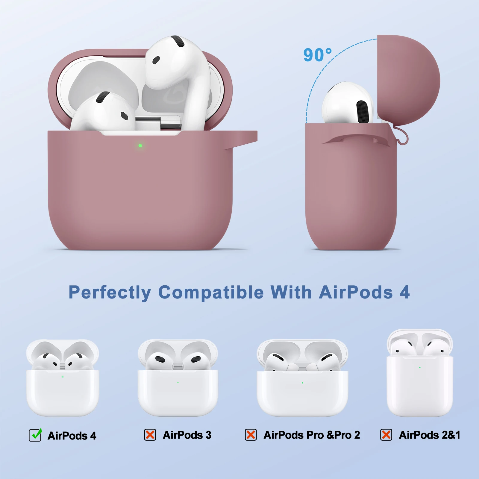 Фото Силиконовые чехлы для наушников Apple Airpods 4, аксессуары для беспроводных Bluetooth-гарнитур, защитный чехол для Apple Air Pods 4 №2
