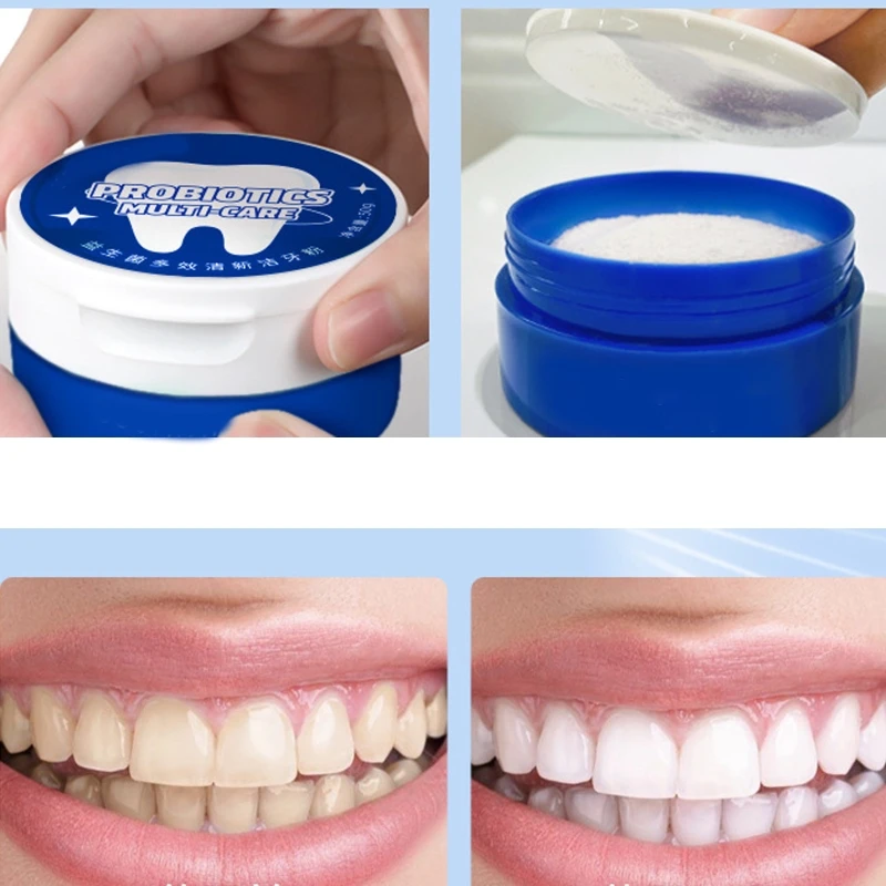 

Teeth Whitening Powder Clean Oral Hygiene Whiten Tooth Remove Plaque Stains Fresh Dental Care 50g