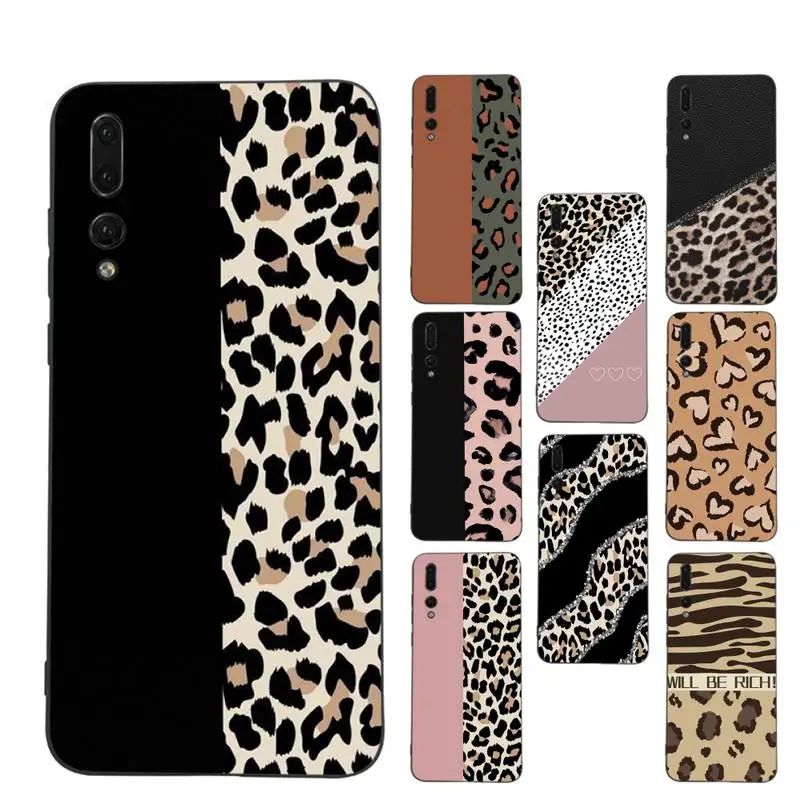

Leopard Print Phone Case for Samsung A51 A30s A52 A71 A12 for Huawei Honor 10i for OPPO vivo Y11 cover