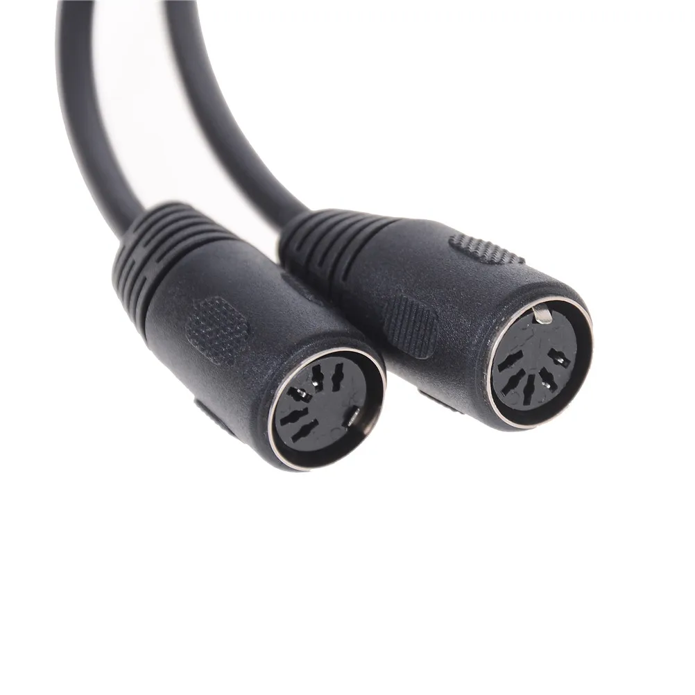 1 шт. оптовая продажа, 5-контактный MIDI-разъем DIN 1 штекер на 2x Женский Y-разветвитель, адаптер, кабель 50 см