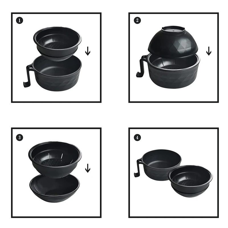 

Портативная практичная кухонная утварь, миска для лапши быстрого приготовления, суп из бамбукового волокна, сухая миска для лапши, набор по...