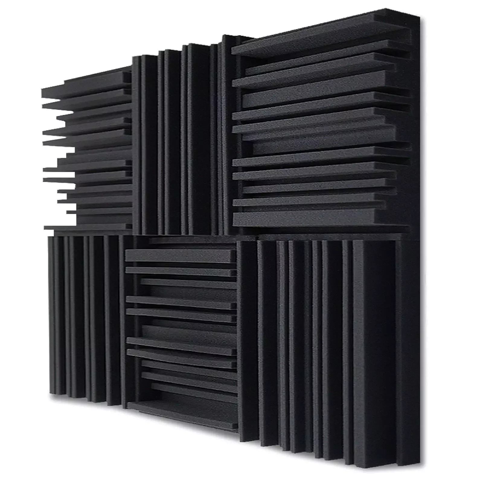 

NEW 12/24Pcs Studio Acoustic Foam Soundproofing Foam Wedge Treatment Panel Tile Protective Sponge