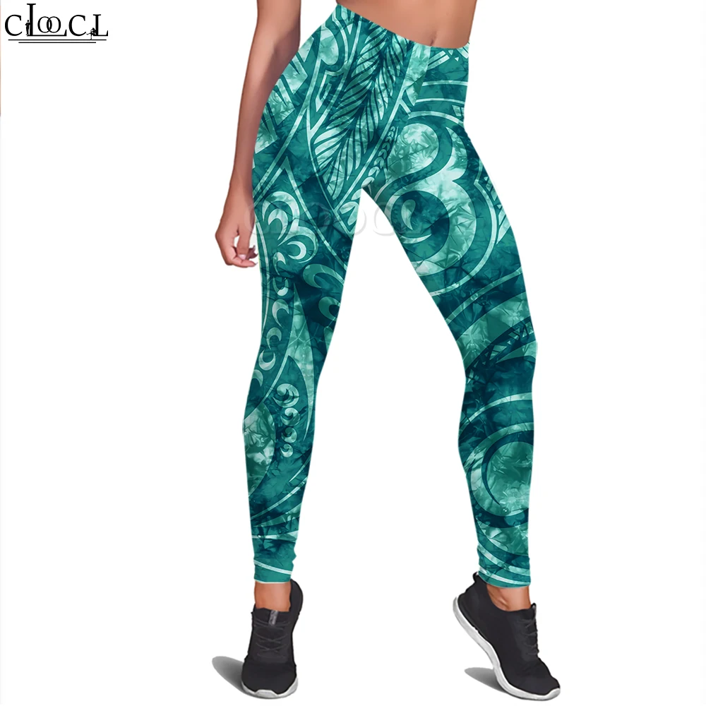 

CLOOCL Women Legging Summer Polynesia Style 3D Printed Sweatpants Female Pants for Outdoor Workout Up Jogging Trousers A3