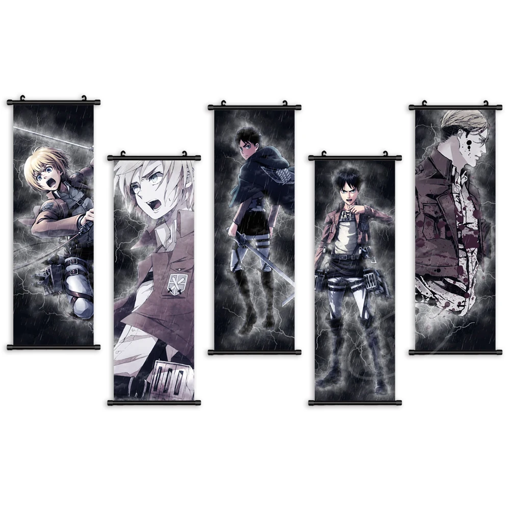

Canvas Printed Home Room Decoration Anime Figure Mikasa·Ackerman Decor Paintings Attack On Titan Manga Poster Wall Art Picture
