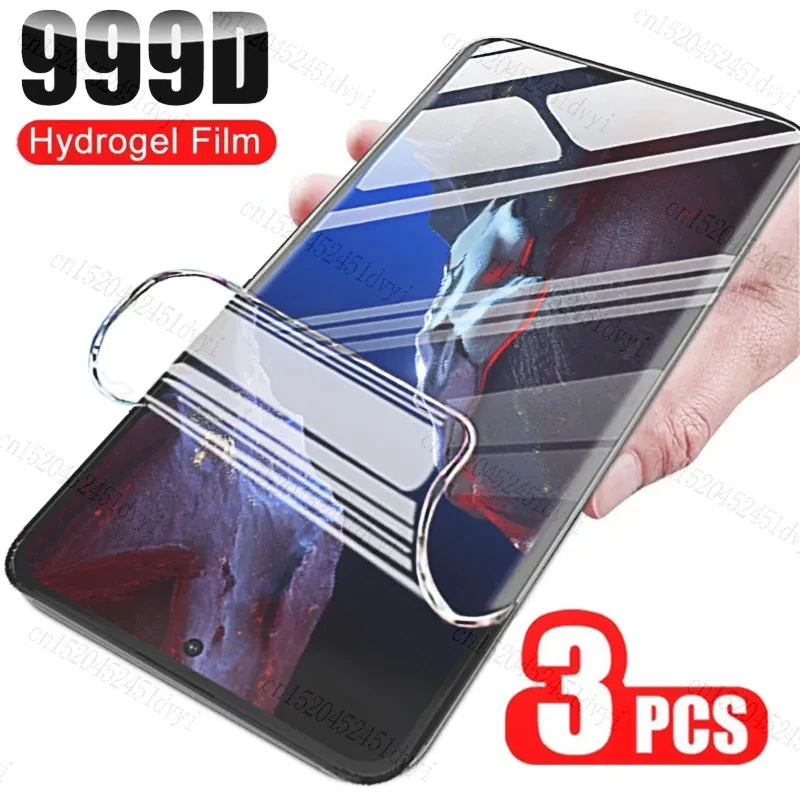 

3PCS Hydrogel Film For Xiaomi Poco X5 X4 X3 NFC F3 F4 GT F5 Screen Protector For Poco M3 M4 M5 Pro C3 C40 C50 C51 C55 Film