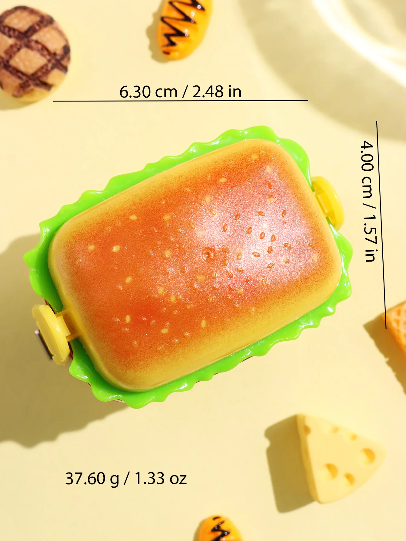 Оригинальность Harajuku милая заколка для волос в виде гамбургера Y2K заточка ножей