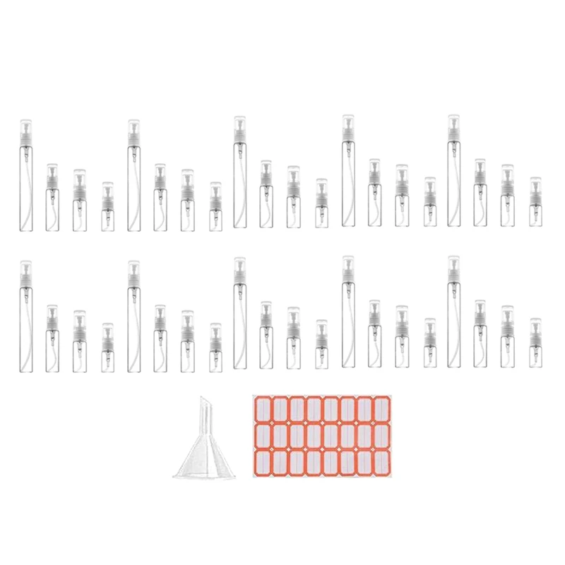 40шт Прозрачный флакон-распылитель Маленький косметический распылитель Флаконы