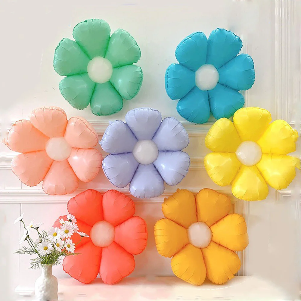 

5Pcs/Set Candy Color Daisy Balloon SunFlower Foil Balloons Photo Props Wedding Birthday Party Decorations