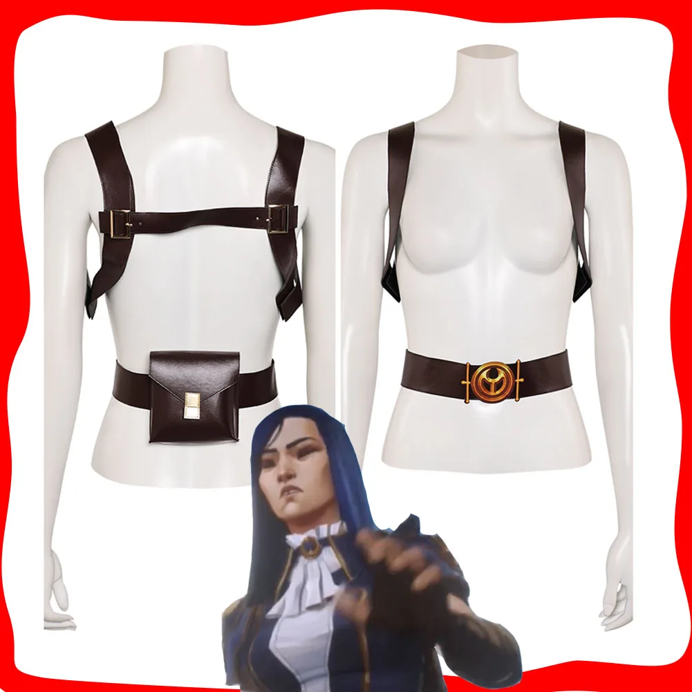 Кейтлин ремни для косплея игра LOL Piltover женский костюм шерифа наряды ролевых игр