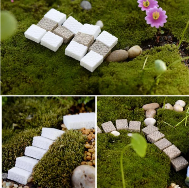 

10pcs Stairs Miniature Fairy Garden Home Houses Decoration Mini Craft Micro Landscaping Decor DIY Accessories