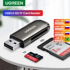 UGREEN кард-ридер USB 3,0 для SD Micro SD TF карта памяти адаптер для ноутбука аксессуары мульти Смарт кард-ридер SD кард-ридер