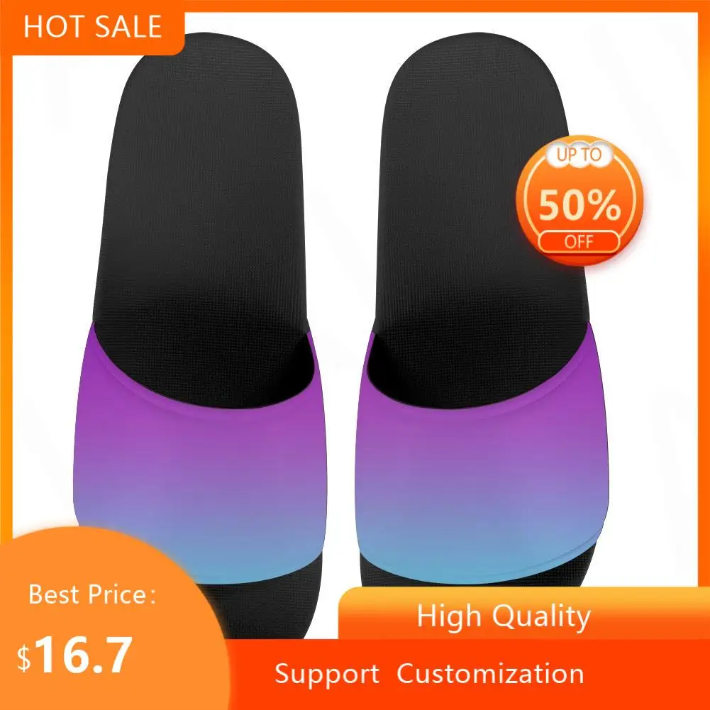 

Шлепанцы из ЭВА для мужчин и женщин, сандалии на мягкой подошве, градиентные, с графическим принтом, Нескользящие, летняя пляжная обувь