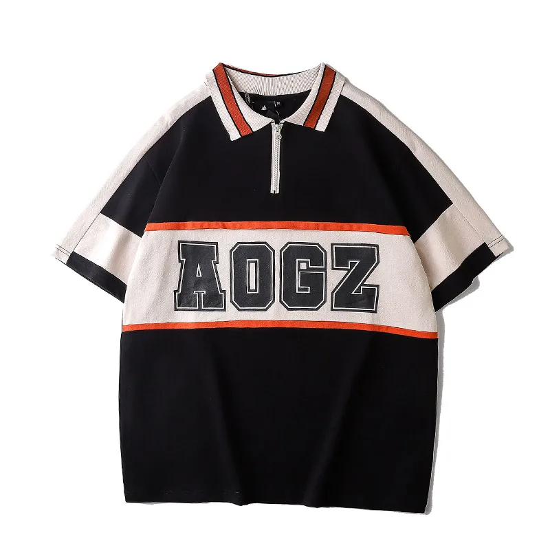 Поло Techwear мужское с лацканами летняя рубашка-поло контрастных - Цена: 2051.41