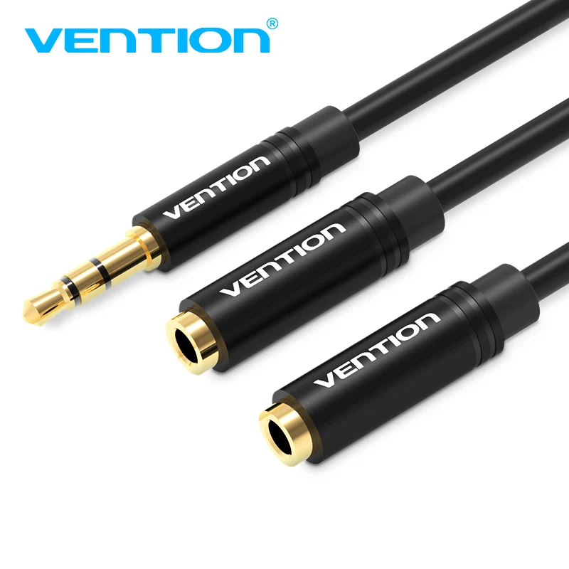

Vention Headphone Splitter Audio Cable 3.5mm Male to 2 Female Jack 3.5mm Splitter Adapter Aux Cable for iPhone Huawei MP3 Player