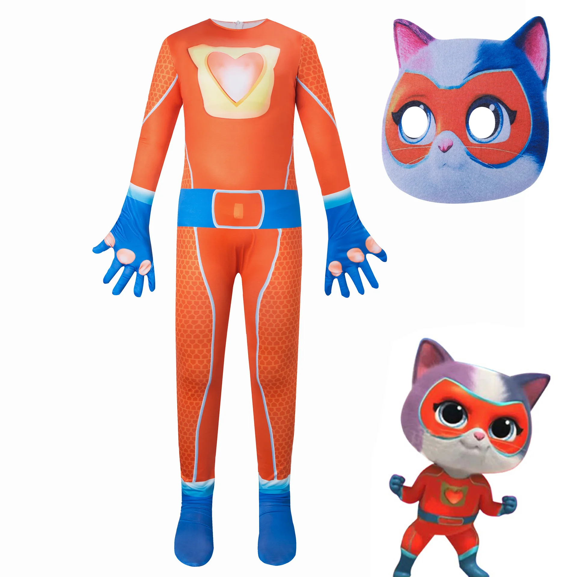 Новые детские боди и маски детский костюм супер котенка с котами наряды на