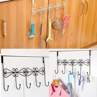 over door hanger with 5 hooks decorative detachable simple style wall decoration household supplies for home white