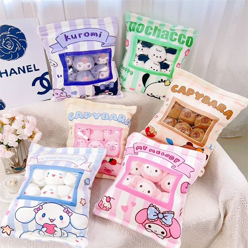 Snairo симпатичная креативная Подушка для спины пакет Kuromi My Melody Cinnamoroll capyтеперь