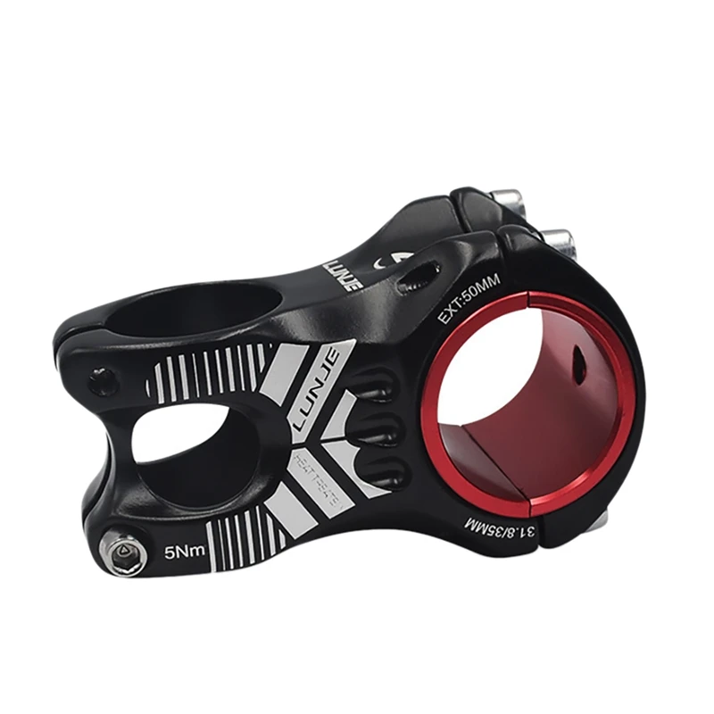 

LUNJE Bicycle Stem High-Strength Lightweight Aluminum Alloy Riser 31.8/35X50MM Mountain Bike Accessories
