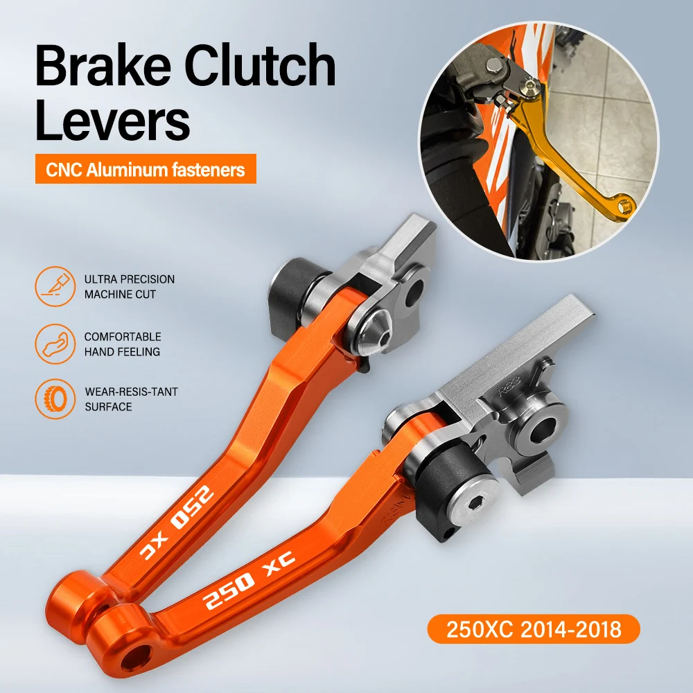 

For 250XC 250 XC 2014 2015 2016 2017 2018 2019 2020 2021 2022 Motocross Foldable Dirt Bike CNC Brake Clutch Levers Handle Lever