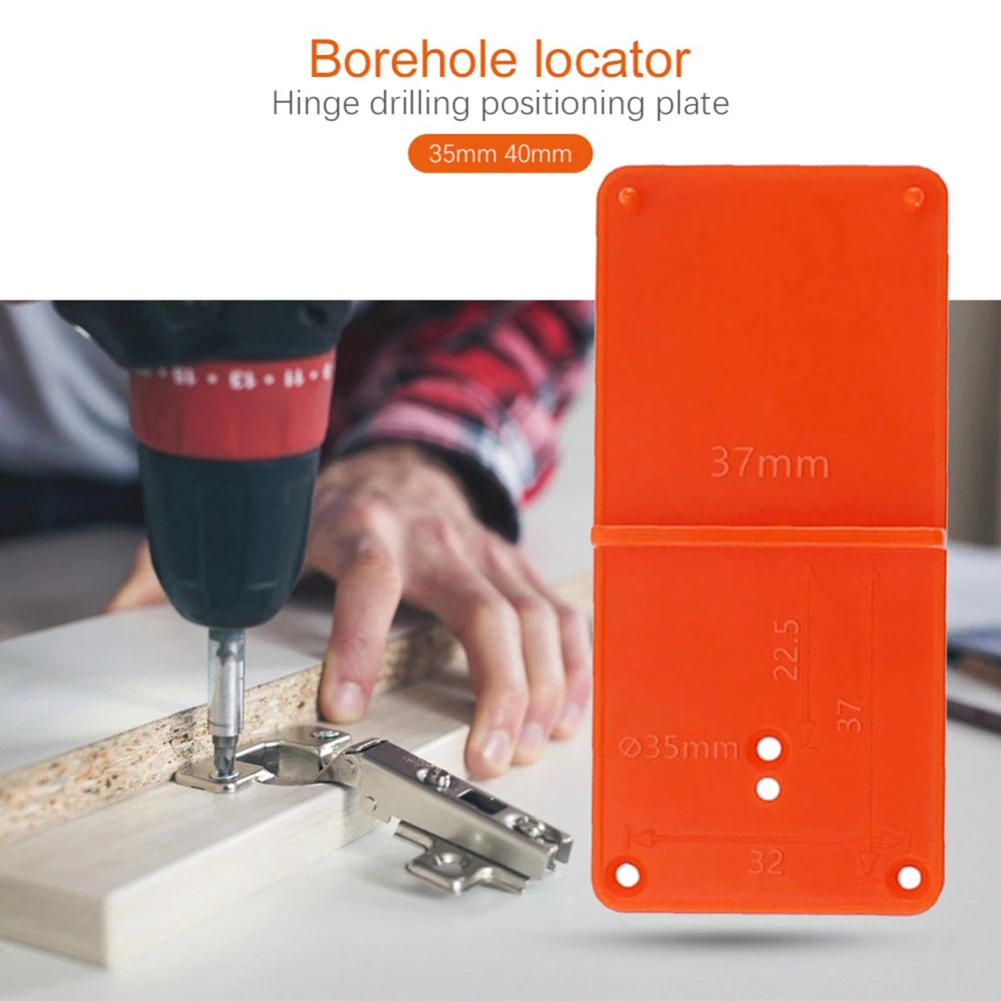 

Woodworking Hole Drilling Guide Locator 35/40mm Hinge Boring Jig With Fixture Aluminum Alloy Hole Opener Template Door Cabinets