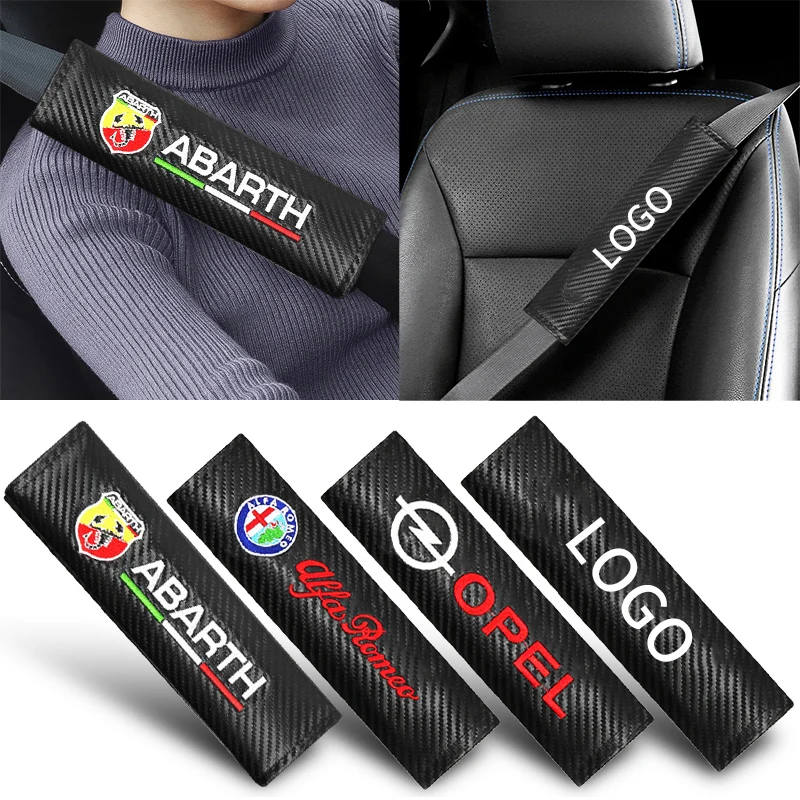 

Car Badge Seat Belt Shoulder Pad Carbon Fiber Protect Cushion For Audi A3 A4 A5 A6 A7 8P 8V 8L B5 B6 B7 B8 B9 Q3 Q5 Q7 Q8 A1 A2