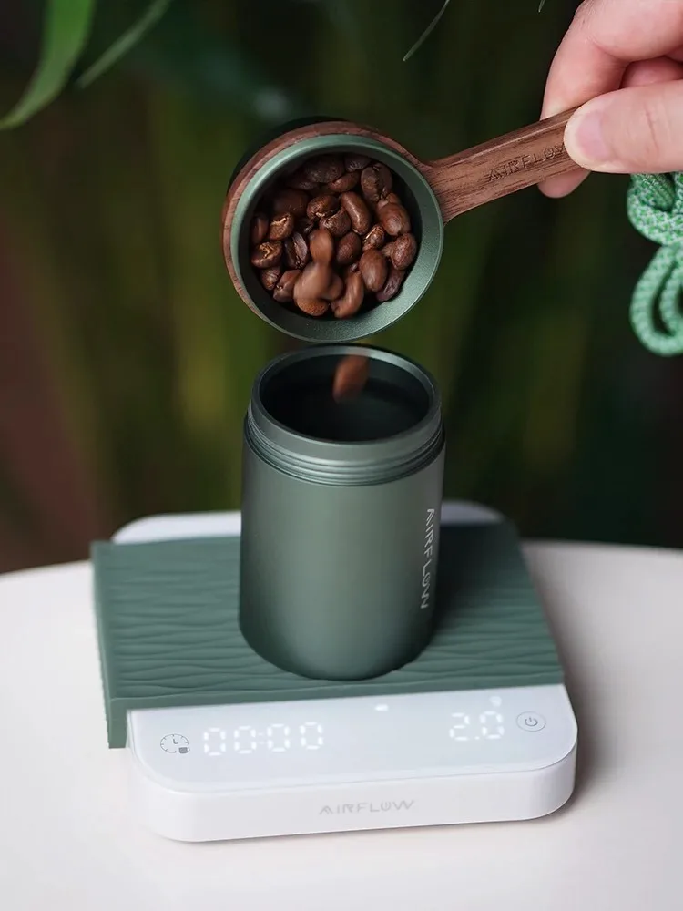 AIRFLOW ложка для кофейного порошка в зернах зерен из черного ореха короткая ручка