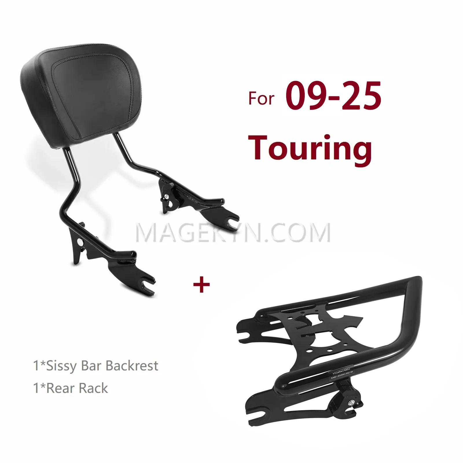 Фото Для Harley Touring 09-13 14-25 Road King Electra Street Glide мотоцикла задняя спинка Sissy Bar с багажником №2