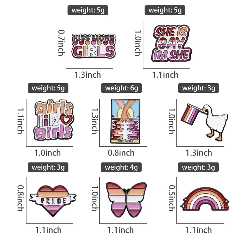 Эмалевые заколки для лесбиянок индивидуальные броши девушек на лацкан значки