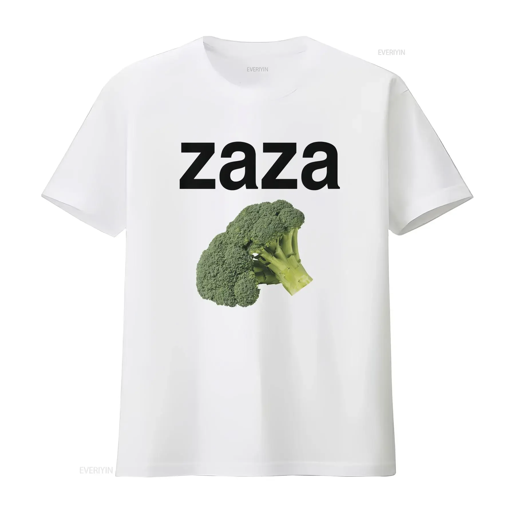 Фото Забавная футболка с мемами ZAZA Broccoli, саркастический шуточный подарок, винтажный стиль, слегка повседневный, удобный, универсальный, с графическим принтом. №1