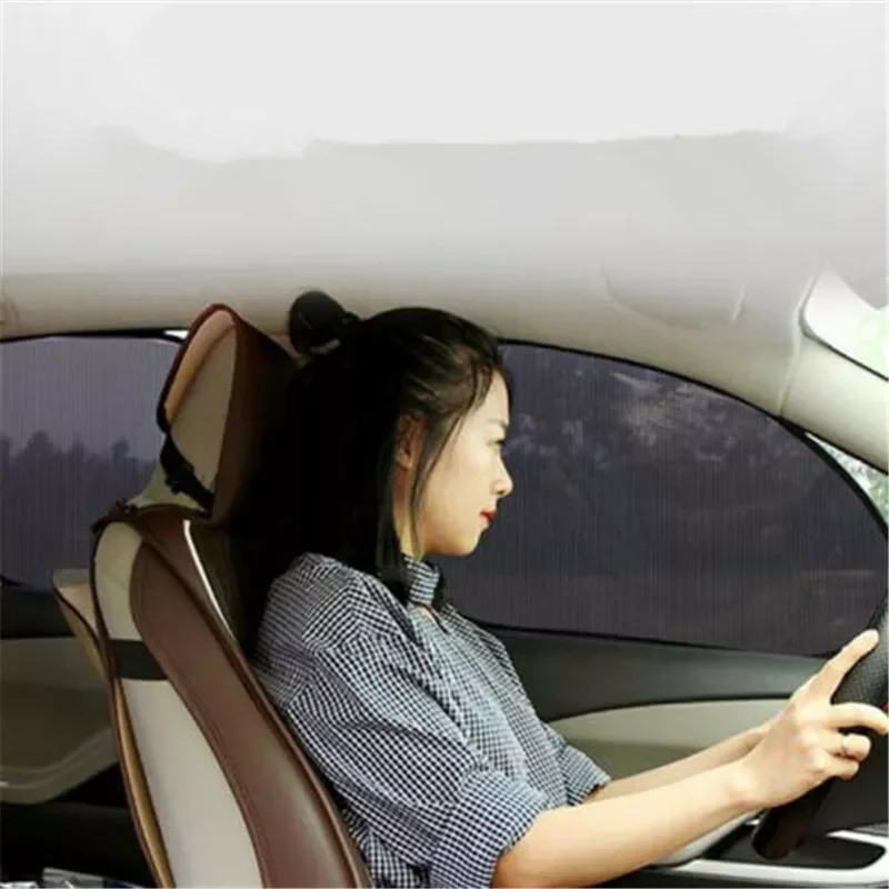 

Automobile accessories 2Pcs Car Window Cover Sunshade Sun Shade Curtain UV Protection Shield Pair Visor Mesh Solar Mosquito Dust