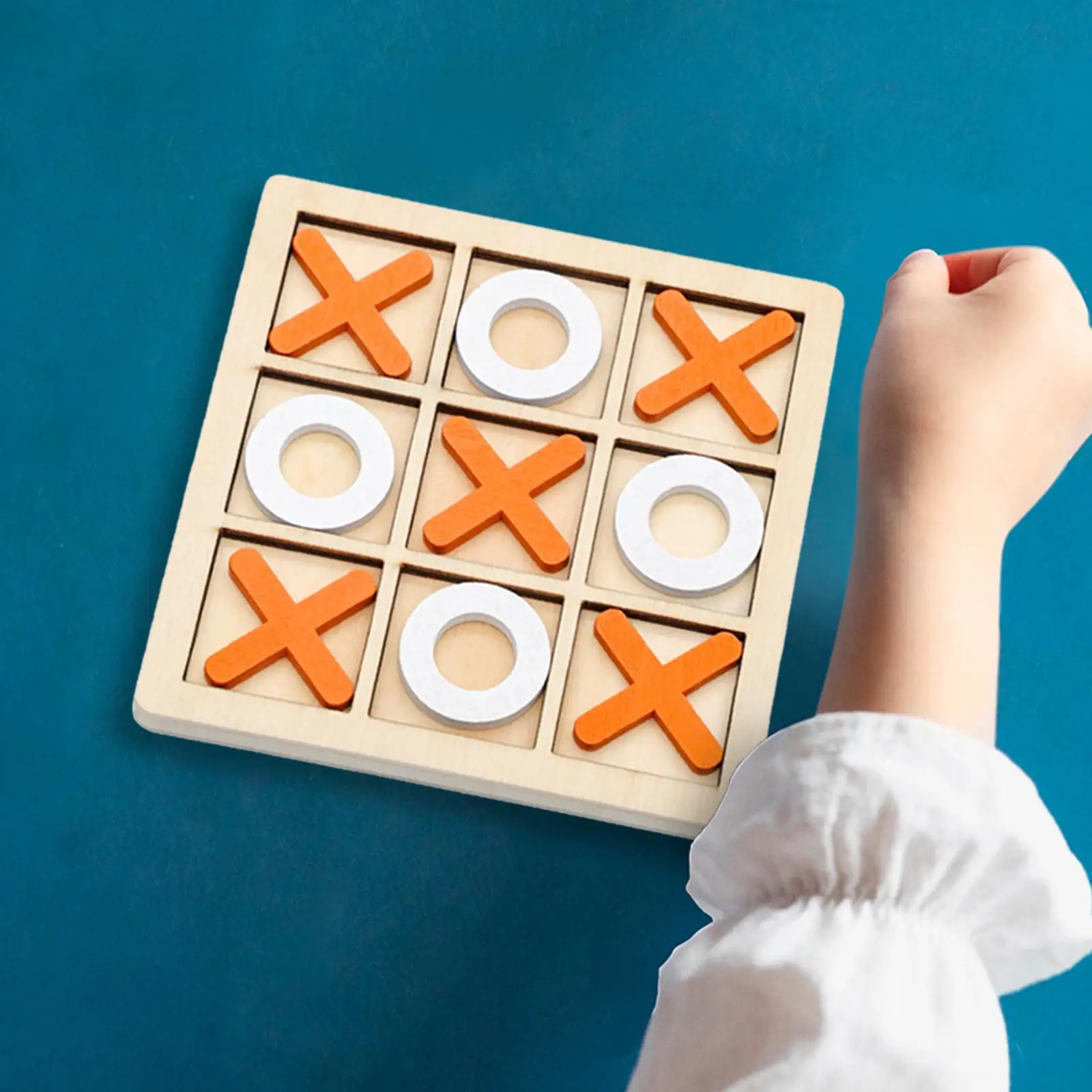 

Wooden Tic TAC Toe Board Game Chess Board Game Educational Toys for Adults