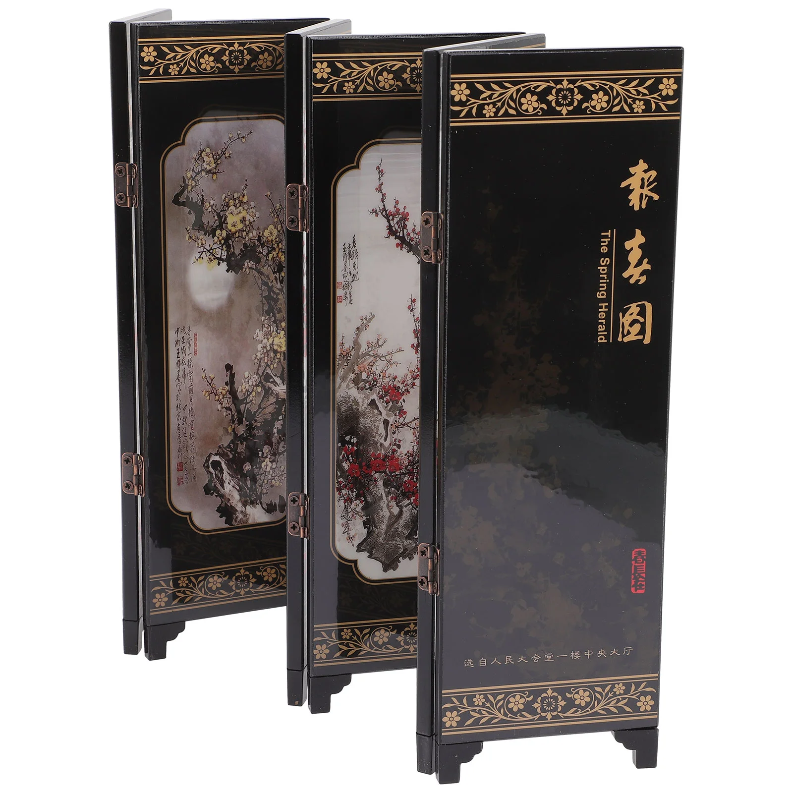 

Mini Privacy Screen Desk Topper Oriental Screen Dividers Mini Toys Small Screen Decoration Accessories Funny Mini Screen