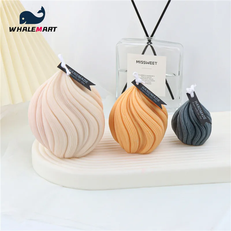 

Креативная витая луковая форма персика волнистая ароматерапия силиконовая форма для свечей искусственные украшения