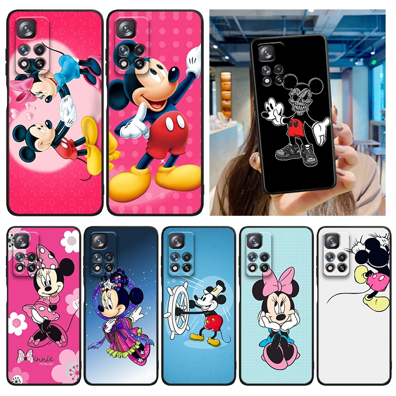 

Art Mickey Mickey Mouse Phone Case For Xiaomi Redmi Note 12 11E 11S 11 11T 10 10S 9 9T 9S 8 8T Pro Plus 5G Soft Black Cover