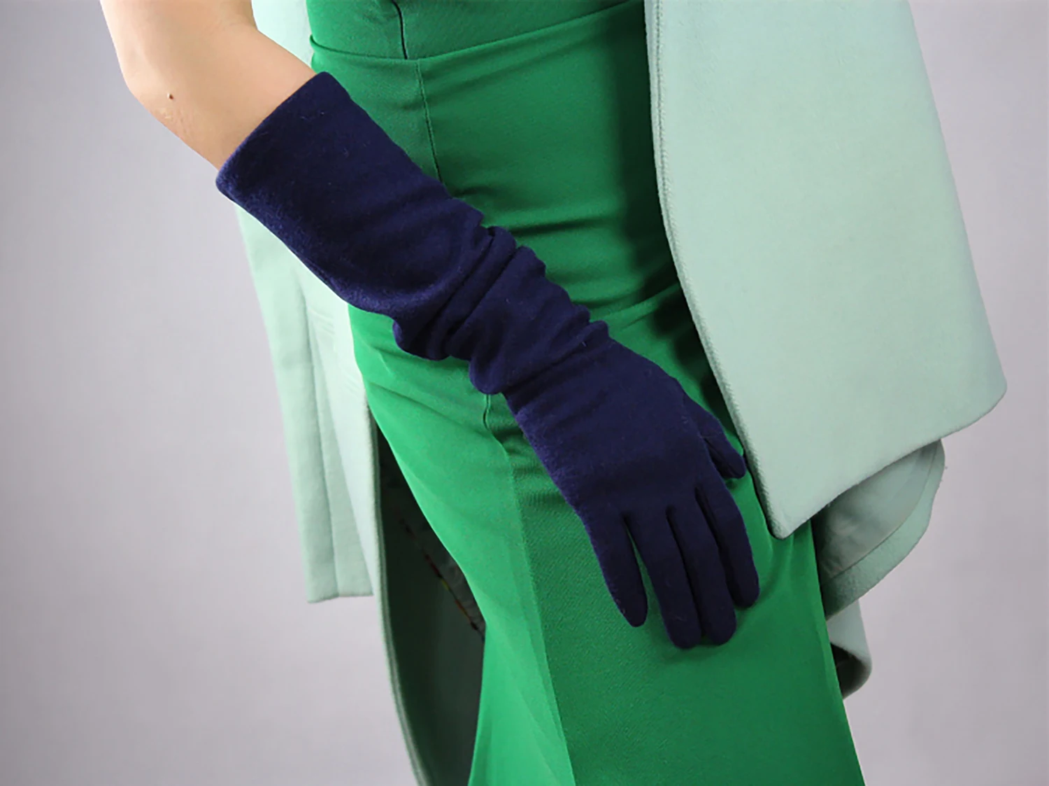 Женские зимние перчатки DooWay из шерсти и кашемира с длинными рукавами теплыми