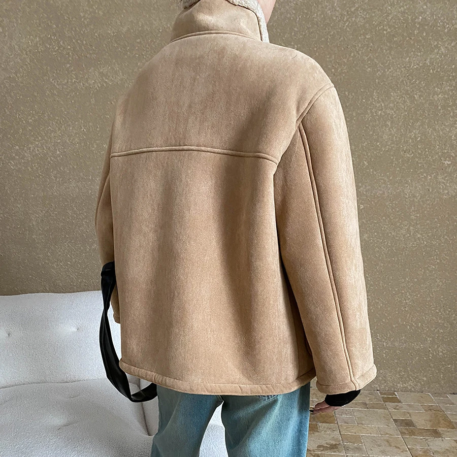 30% шерсть новое женское зимнее теплое толстое пальто куртка меховое с отложным