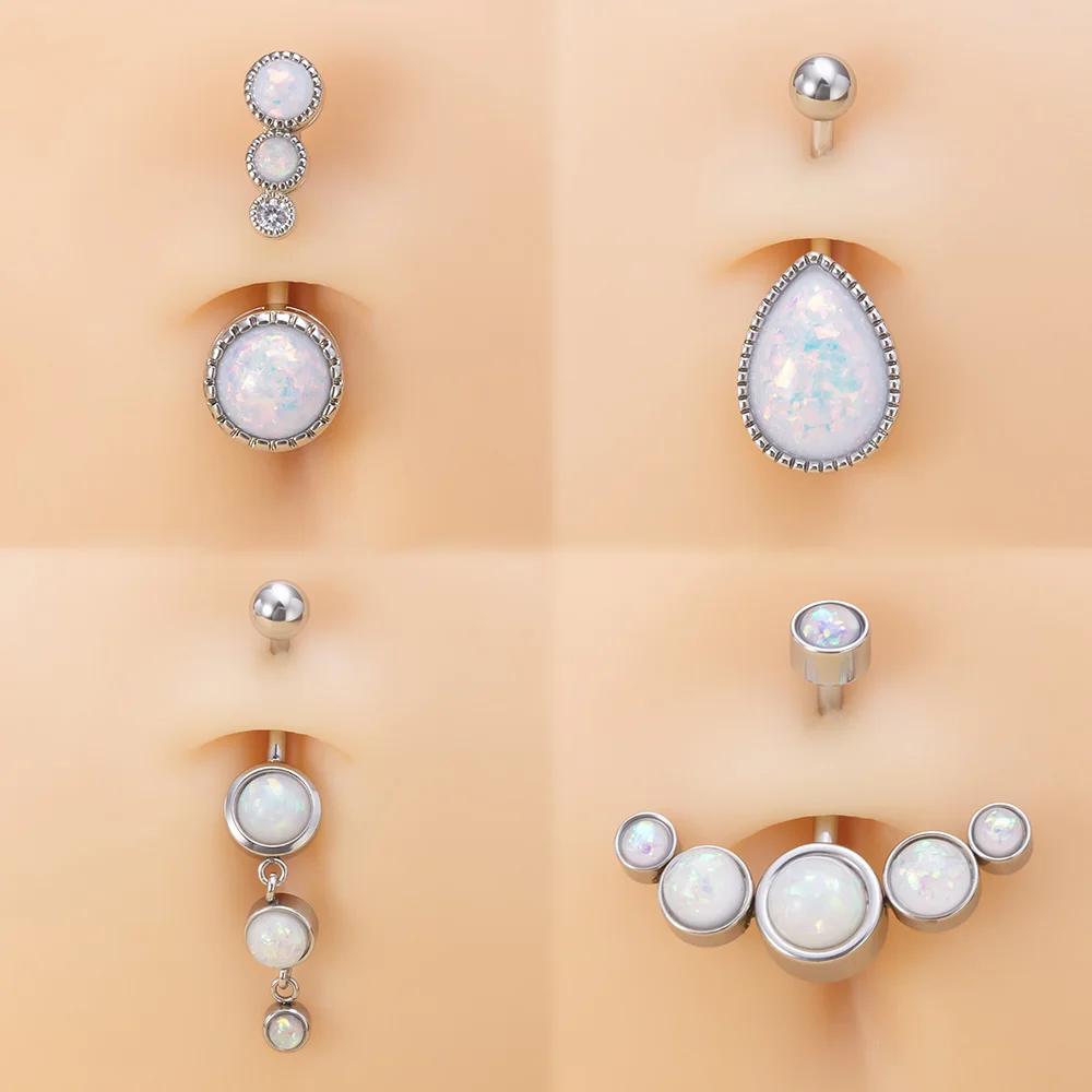 1 шт. Bling CZ Циркон Кольца для пупка Нержавеющая сталь пирсинг живота женщин