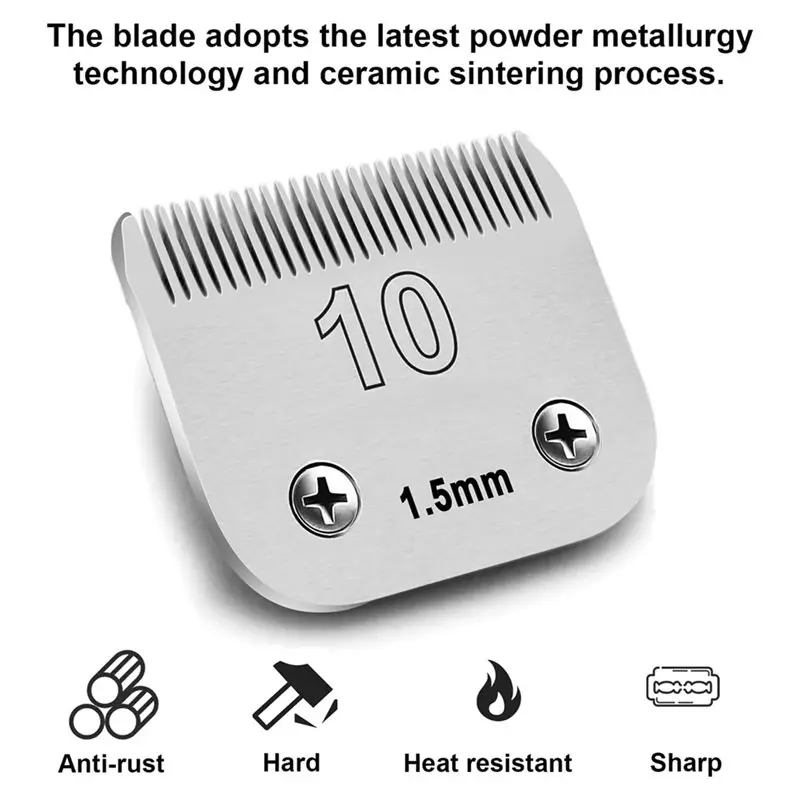 Фото Сменные лезвия для машинок для стрижки собак AAAF, совместимые с Andis Pet Clipper/Oster A5/Wahl KM Series (10+30+7FC+5F) №2