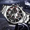 Fashion Men’s Stainless Steel Watches Luxury Quartz Wristwatch Calendar Luminous Clock Men Business Casual Watch 2