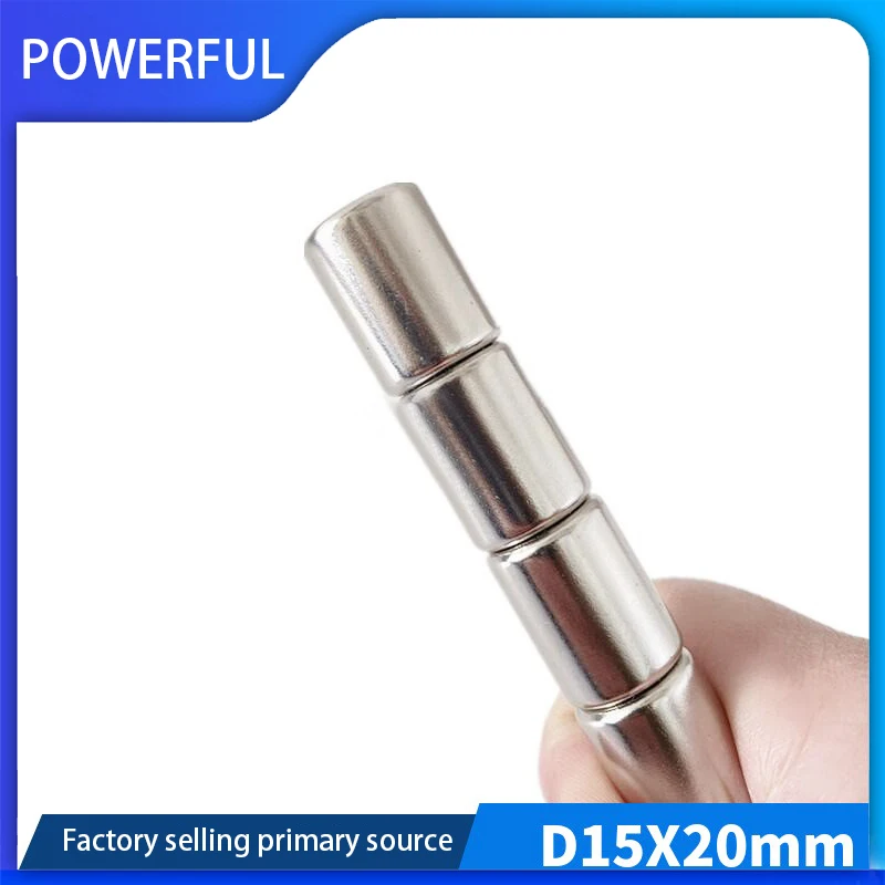 

1~20PCS 15x20mm Rare Earth Strong Magnet Diameter 15mm x 20mm Round Magnet 15*20mm Permanent Neodymium Magnets