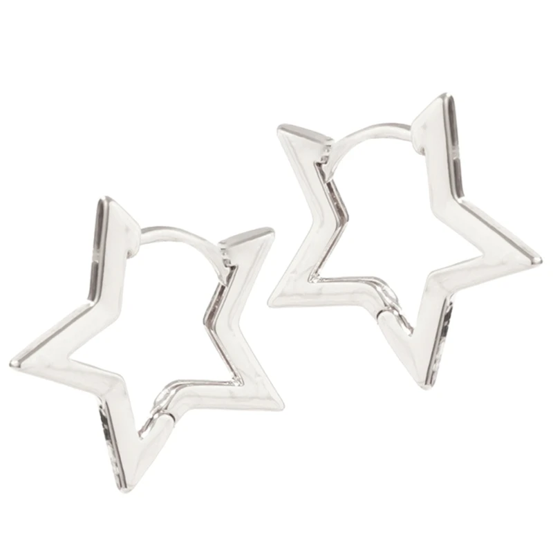 Модные зажимы для ушей со звездами кулон в форме звезды серьги стиле Y2K ювелирные