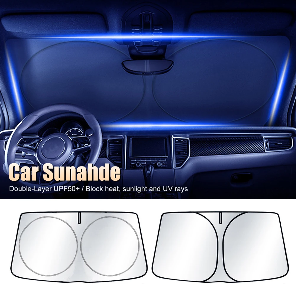 

Summer Car Sunshade Front Windshield Cover Sunscreen Protector UV Protection Heat Insulated Ice Crystal Shade Car Accessories