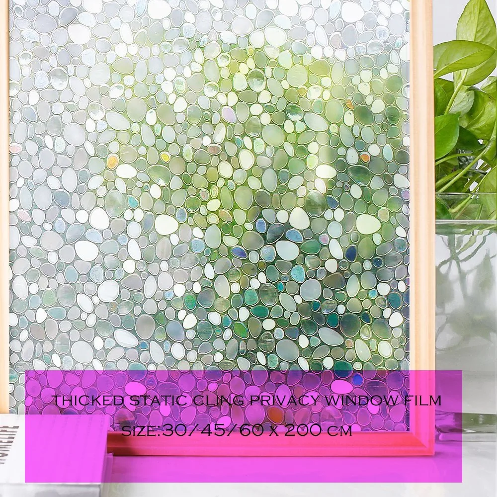 

3D Static Privacy Pebble Window Films,Tint Film For UV Blocking Heat Control Decoration Home Glass Stickers 90*200 cm