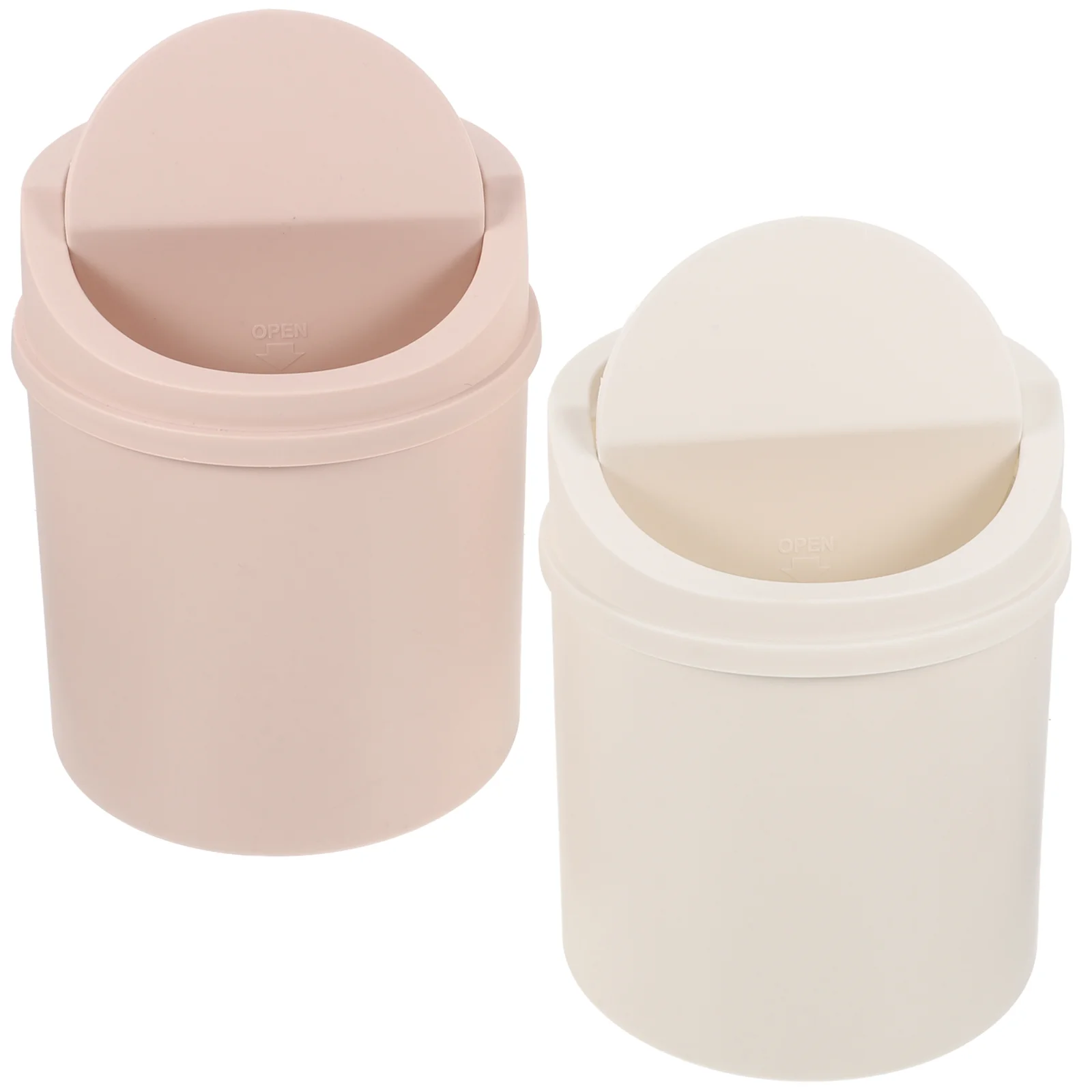 

2Pcs Litter Pails Trash Cans Convenient Table Trash Cans Desktop Garbage Cans for Living Room