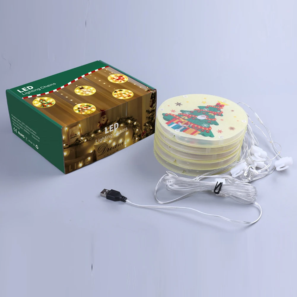 

Водонепроницаемая Рождественская занавеска с 98 светодиодами, с крючками